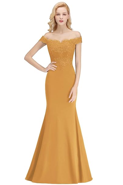 Babyonlinedress® 2019 Damen Elegant Etui Lang Meerjungfrau Off Shoulder Abendkleider Ballkleid Kleider 32-46