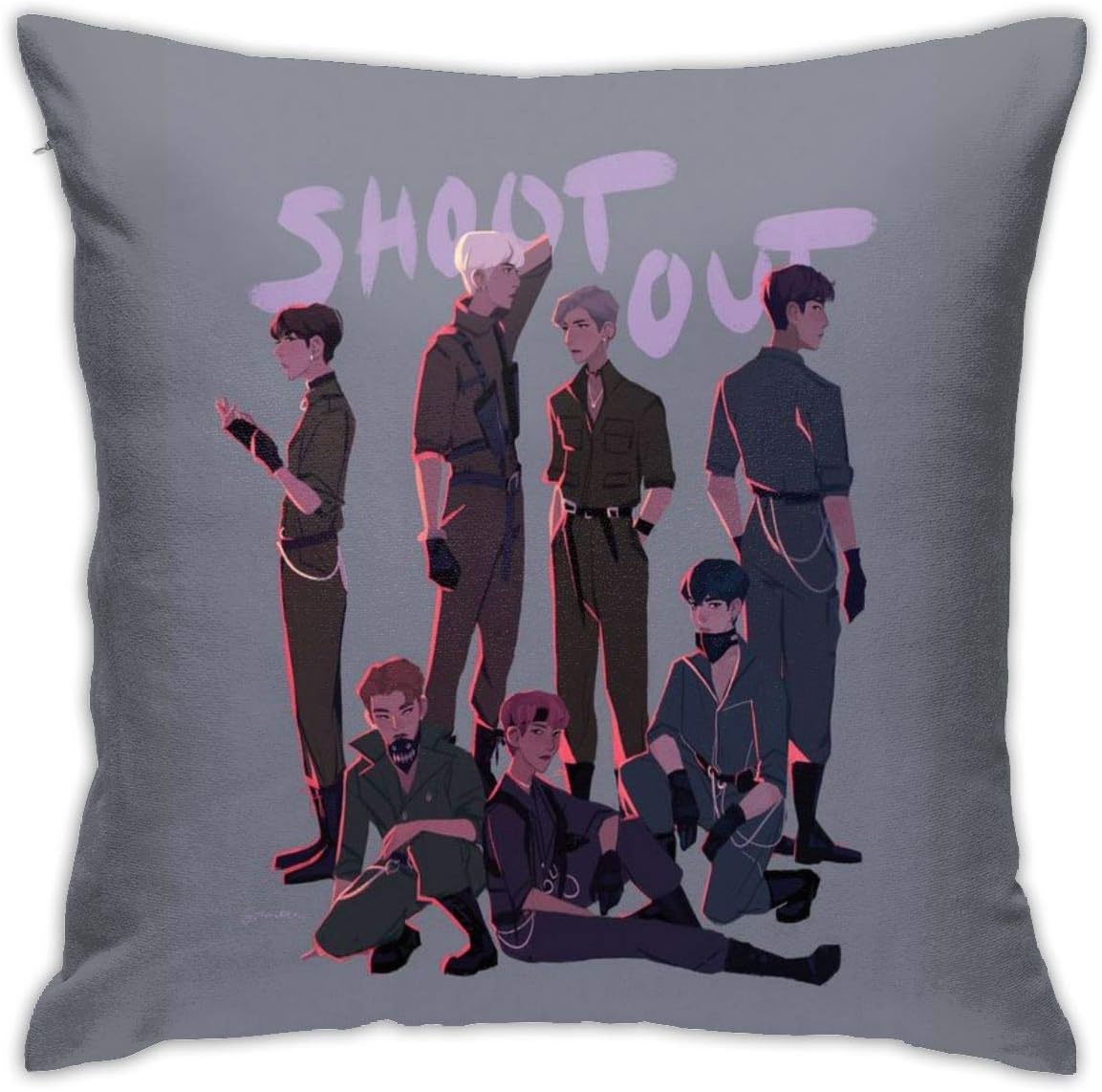 PrinceWu Monsta X Pillow Monsta X Pillowcase Multicoloured Generalduty 18inch18inch