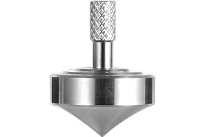 CHEETOP Stainless Steel Spinning Top, Precision Mini Desktop Gyroscope, Kill Time Reduce Stress ADHD Toys, Perfect Balance Gyro (Style 1)