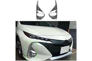 Car Body Front Fog Light Lamp Frame Stick Styling ABS Chrome Cover Trim Eyebrow Compatible For Toyota Prius PHV Prime 2017 20