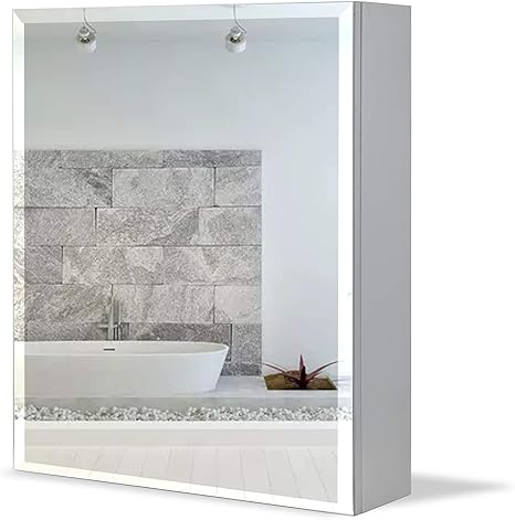 Amazon Aroya ミラーキャビネット キャビネット 洗面鏡 浴室鏡 洗面化粧台 収納付き 約50x40x13cm 壁掛け 洗面所 浴室用 50 40cm ホワイト キャビネット オンライン通販