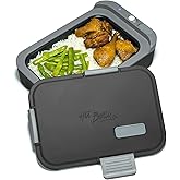 Hot Bento – Self Heated Lunch Box and Food Warmer – Battery Powered, Portable, Cordless, Hot Meals for Office, Travel, Jobsite, Picnics, Outdoor Recreation, Kitchen Meal Prep, Black