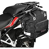 Rhinowalk Motorcycle Saddlebag Waterproof Motor Luggage Pack Quick Release Motorbike Side Bag 20L Fits Most Adventure and Sports Bike Motorcycle Racks(Black, 1 Pack)