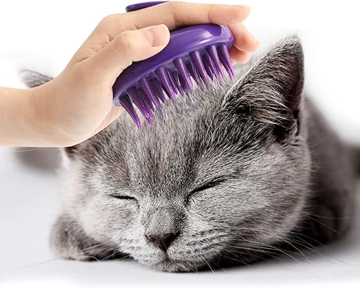 CeleMoon Ultra-Soft Silicone Cat Grooming Shedding Massage/Bath Brush