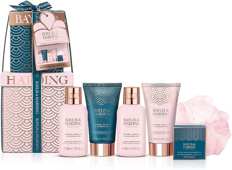 Baylis & Harding Jojoba Vanilla & Almond Oil Gift Set Signature Collection