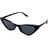 WFGGEH Retro Cat Eye Sunglasses for Women, Fashion Glasses (Black)