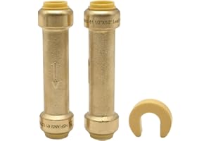 1/2 Inch Push to Connect Check Valve for For Copper, PEX, CPVC Pipe, Push Fit Plumbing Fitting with Disconnect Clip (2 PCS)