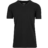 Galaxy by Harvic Men's Short Sleeve V-Neck Cotton Stretch Tees