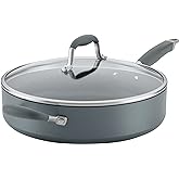 Anolon Advanced Home Hard Anodized Nonstick Sauté Pan with Helper Handle and Lid, 5 Quart - Moonstone