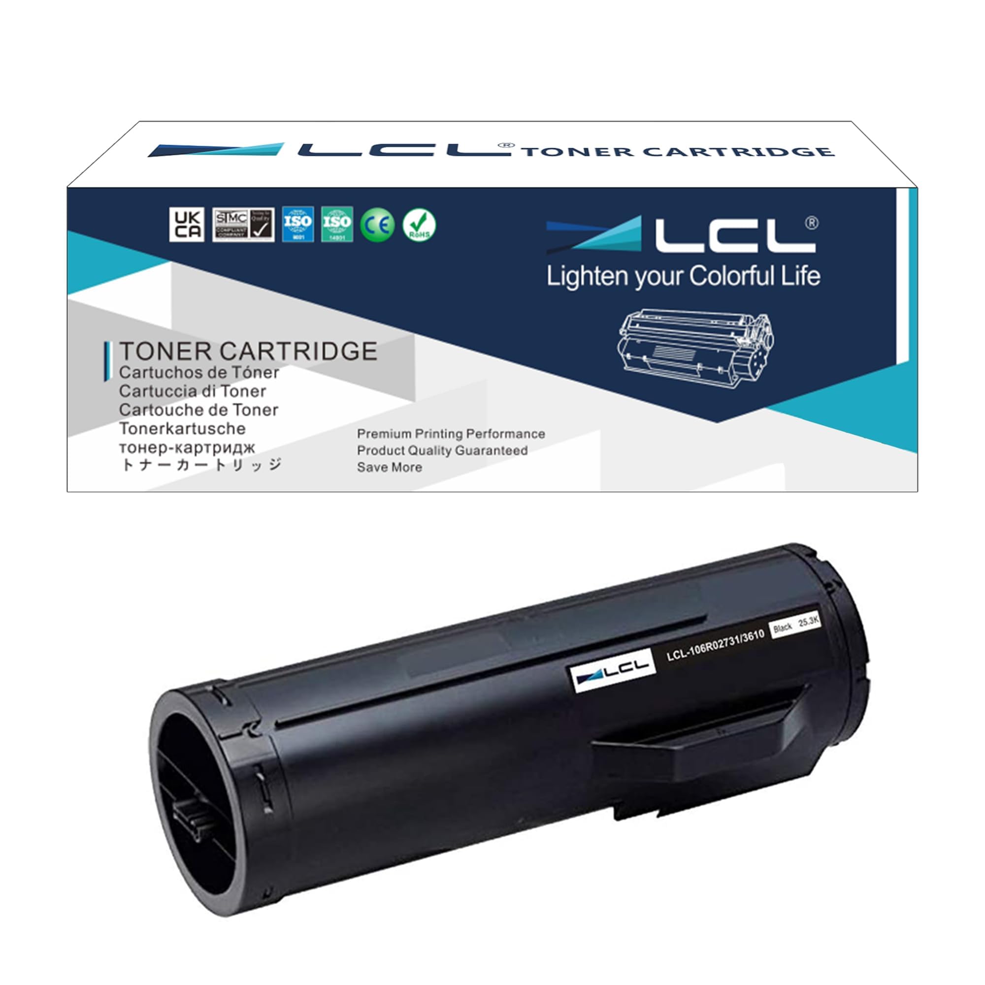 LCL Toner Cartridge 106R02731 25300 Pages Replacement for Xerox 106R02731 for Xerox Phaser 3610 3610V 3610DN WorkCentre 3615 3615V 3615DN 3615DNW (1 Black)