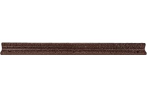 Rubberific Flexible Rubber L Shape Landscape Brick Face Edging Border for Gardens, Lawns, and Landscaping - 6 Pack (Brown)