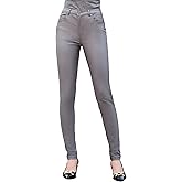 S P Y M Womens Stretchy Jeggings, Faux Leather Legging Pants with Pockets, Regular and Plus Size