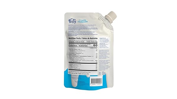 FESTY SWEETENED CONDENSED MILK POUCH WITH RESEALABLE POUR SPOUT, 17.63 OZ
