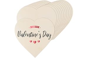 MIXTEACH 12 Pieces Large Wooden Heart Cutouts, 12 Inch Unfinished Wood Hearts Blank Slice Heart Discs Heart-Shaped Wood Cutouts DIY Love Slices for Valentine's Day Embellishment Making