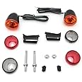 Bullet Turn Signals Lights w/Bracket For Harley Sportster XL 883 1200 1992-2023 Motorcycle rear Brake running lamps