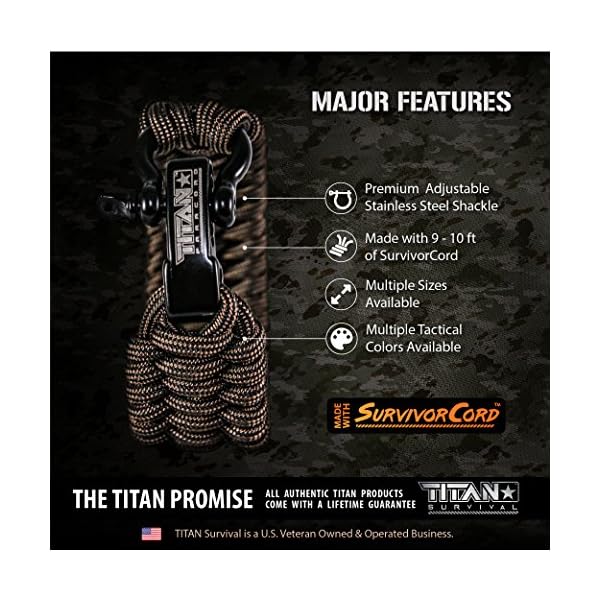 TITAN-Paracord-Survival-Bracelet-Made-with-Patented-SurvivorCord-550-paracord-fishing-line-snare-wire-and-waxed-jute-for-fires-FREE-eBooks-Included TITAN-Paracord-Survival-Bracelet-Made-with-Patented-SurvivorCord-550-paracord-fishing-line-snare-wire-and-waxed-jute-for-fires-FREE-eBooks-Included