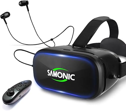 Amazon Co Jp Samonic 3d Vrゴーグル イヤホン Bluetoothコントローラ付属 ブラック パソコン 周辺機器