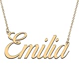 HUAN XUN Customized Custom Simple Any Name Necklace