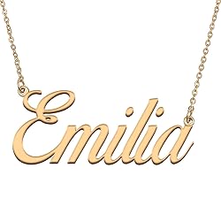 HUAN XUN Customized Custom Simple Any Name Necklace