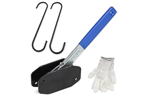 LAJIAOZ Stainless Steel Car Brake Caliper Press Tool,Compressor Brake Wrench Can 360 Degree Ratchet Swing for Car Brake Repair and Replace （Blue 2 Hangers,Gloves）