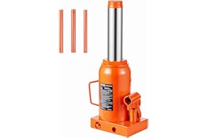 VEVOR Hydraulic Bottle Jack, 30 Ton/66138 lbs Welded Bottle Jack with 11.22''-18.66'' Lifting Range & 3-Section Long Handle, for Car, Pickup, Truck, RV, Auto Repair, Industrial Engineering