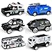Tianmei 6 Cars in 1 Set Police styling 1:87 Alloy Diecast Vehicle Models Collection Kids Toy, Police Assault Car Truck Armored Vehicle (6pieces - Police)