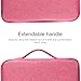 GMYLE MacBook Air 13 Inch Case A1466 A1369 Old Version 2010 2017 and 13 13.3 Inch Handle Carrying Sleeve Bag 2 in 1 Set (Pink Marble & Pink)