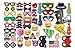 Ohlily Photo Booth Props 58 PCS with Emojis for Birthday Reunions Weddings Parties