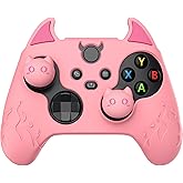 PlayVital Cute Demon Silicone Cover for Xbox Series X/S Controller, Kawaii Anti-Slip Controller Skin Grip Protector for Xbox 