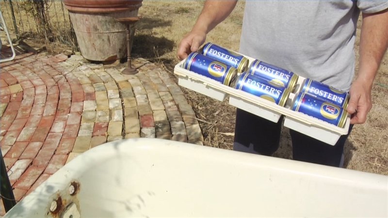Installing the Drainage System Raised Garden Beds