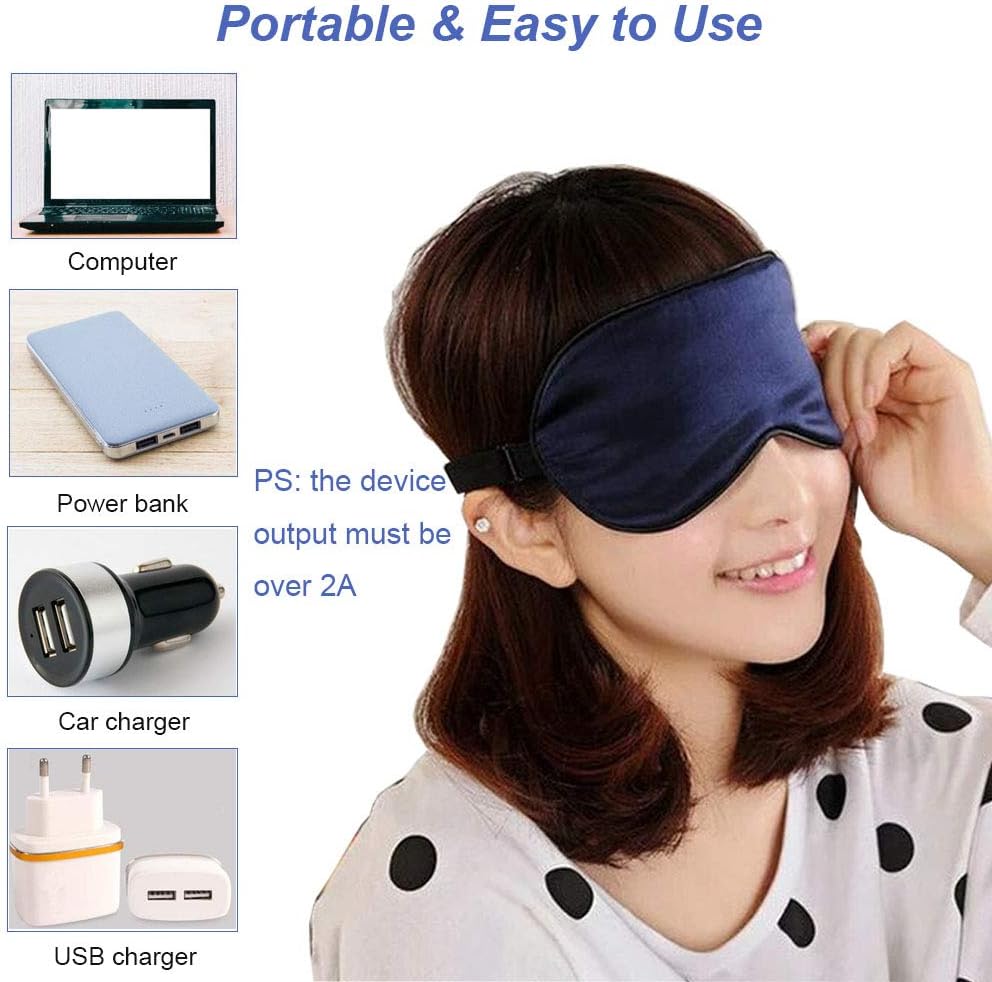 Silk Heated Eye Mask, PJYU Hot Eye Compress for Dry Eyes Puffy Eyes, Blepharitis Treatment, Relieve Eye Strain, Styes Eye - Image 5