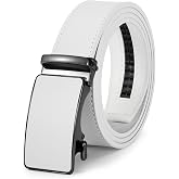 VONMELLI Mens Belt Genuine Leather Ratchet Belt for Men Dress | Adjustable Buckle, Trim to Fit, for Men Pant Jeans, Business &amp; Casual Wear, Smooth Sliding