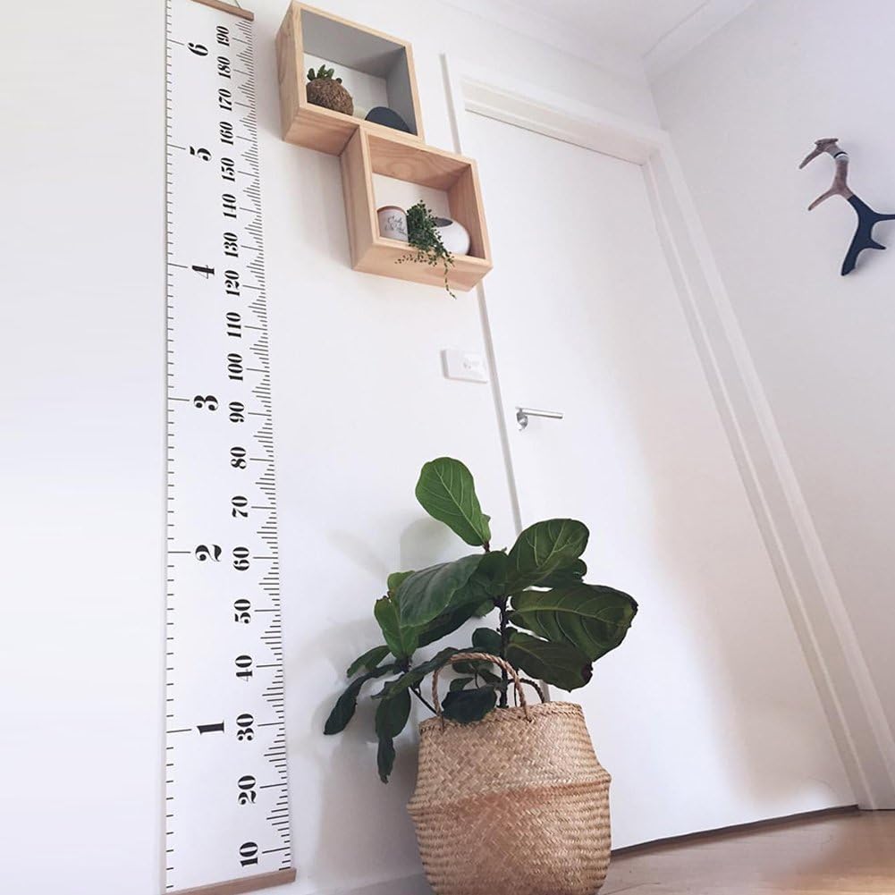 MIBOTE Baby Growth Chart Handing Ruler Wall Decor for Kids, Canvas Removable Growth Height Chart 79" x 7.9": Home & Kitchen