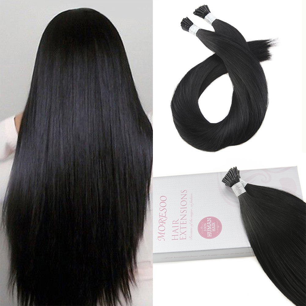 Amazon Com Moresoo I Tip Keratin Fusion Hair Extensions 20 Inch