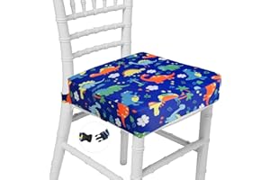 Taeku Booster Seat for Dining Table, Portable Dismountable Double Straps Thick Chairs Increasing Cushion Kids Seat Cushion (D