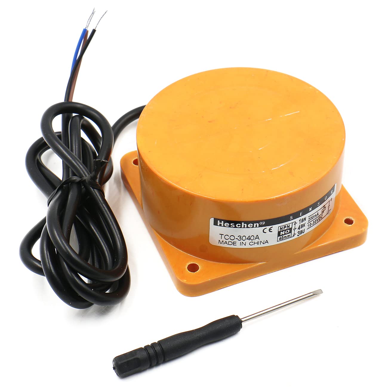 Heschen Inductive Proximity Sensor Switch TCO-3040A Detector 40 mm 6-36V DC 300mA NPN Normally Open(NO) 3 wire