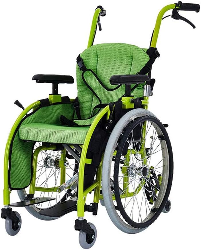 Amazon Co Jp 子供用車椅子 医療用駆動車椅子 チルト防止デザインの携帯用自走式車椅子 子供向けグリーンベストギフト A スポーツ アウトドア