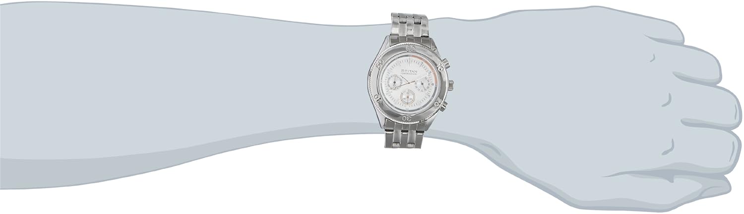 titan octane analog silver dial men's watch - nd9324sm01j