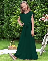 BesserBay Girl's Ruffle Sleeveless Ruffle Hem