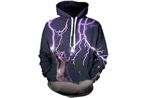 Imbry Unisex 3D Galaxy Printed Hoodies Pullover Hooded Sweatshirts