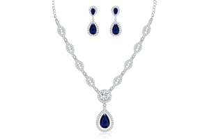 GULICX AAA Cubic Zirconia CZ Silver Plated Base Women's Party Jewelry Set Earrings Pendant Necklace