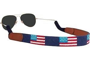 Huck Venture Leather Hand-Stitched Needlepoint Sunglass Strap Retainer