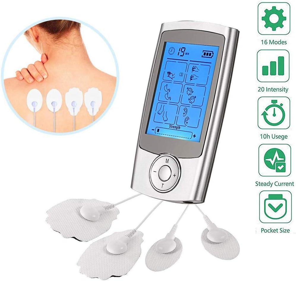 Electronic Muscle Machine, Dozens of Units EMS Pulse Stimulator Tens Machines for Fibromyalgia/Arthritis/Shoulder/Nerve/Neck/Back Pain Relief