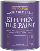 Rust-Oleum White Kitchen Tile Paint Satin Finish 750ml view 5