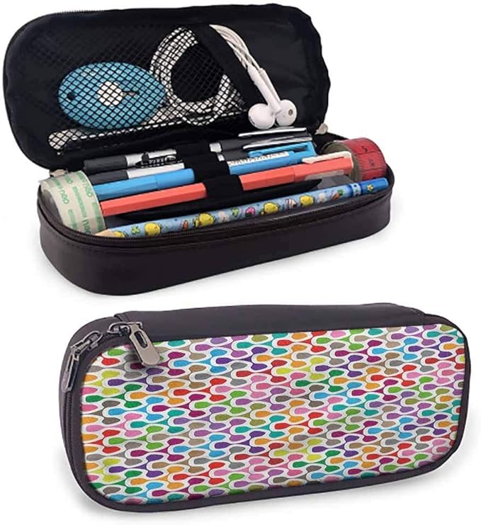 KLKLK trousse Abstract Aesthetic Pencil case Trippy Colored Figures