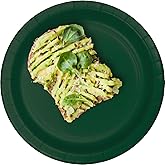 CUSINIUM 100-Pack 9" Hunter Green Paper Plates - Disposable Dinner Plates for Parties & Events