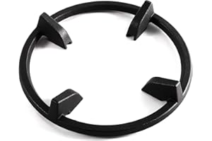 Grill Valueparts Wok Ring Replacement Parts for Gas Stove Burner Grates Cast Iron Stove Top Grates Support Ring Universal Non-Slip 9 Inch Samsung GE Whirlpool Kitchenaid LG Range Base Wok Burner Ring