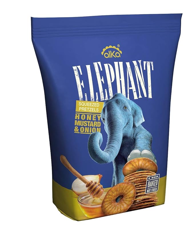 Alka Elephant Pretzels Honey Mustard and Onion, 160 g Amazon.co.uk