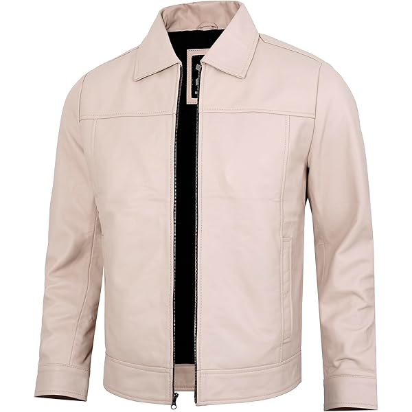 Belgio☆本革☆leather 短丈“bomber jacket Fashion Men's Original Leather Jacket-Genuine Goat Leather