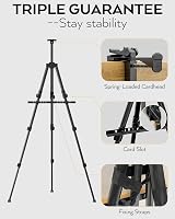 Nicpro Art Easel Black Aluminum Adjustable 17-66" Portable Tripod Stand view 7